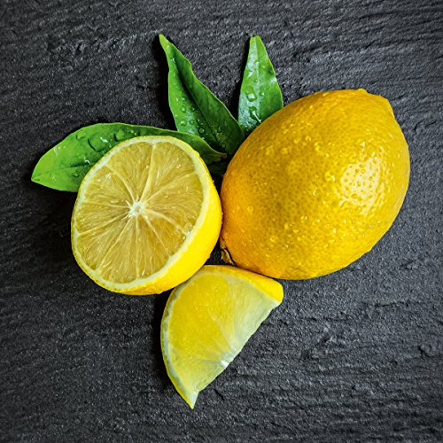 Eurographics 20x20, DG-DC1269 Lemon on Black Glasbild, Glas, gelb, 20 x 20 x 1,7 cm, 20 x 20 x 1.7 cm