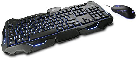 CSL Morpheus - Gaming Tastatur & Maus Set | LED-Beleuchtung | RGB | schwarz | QWERTZ-Tastenlayout | 2400 DPI