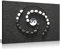 Kunstdruck auf Leinwand, Motiv japanische Zen Ying Yang Steine, Schwarz/Weiß, 30,5 x 20,3 cm