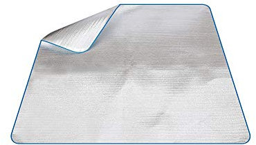 Ruiting Aluminiumfolie Isomatte 200 * 200cm wasserdichte Picknick-Matte Folie Schaumstoffpolster Doppelseitige Folie Schlafenauflage