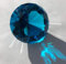 FAIRY TAIL & GLITZER FEE Glasdiamant Kristallglas 5 cm Diamant Brillant Dekodiamant Glas (Ozean Blau)