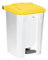 Poubelle à pédale Utilo - 50l - blanc / jaune