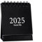 croselyu Tischkalender 2022, schlicht, einfarbig, Cartoon-Mini-Kalender, kreative Schreibtisch-Dekoration, tragbar, klein, Kalender, 9,5 x 7,5 cm (schwarz)