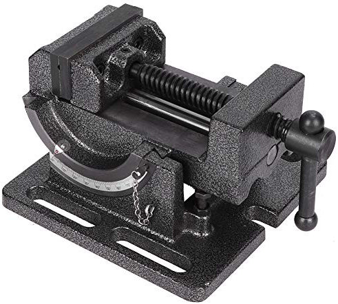Tilting Drill Press Vise, Machine Vise, Grinding Bottom Cross-Type Precision Drill Bracket Series Mini Drill Accuarncy Work for Incremental Drilling