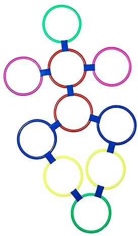 Dickly 10 Teiliges Speed Agility Trainingsringe, Set, Trainings Wurfausrüstung, Mehrfarbiges Speed Agility Set für Leichtathletik Train, 38CM