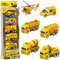 Mini Bagger Baufahrzeuge Spielzeug Set,6 Pcs Baustellen Fahrzeuge Spielzeugautos Deko,Bagger Set Kinder, Geschenke Für Kinder