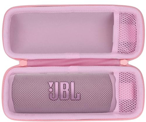 Lebakort Dur Étui Housse Cas Compatible avec JBL Flip 7/6 / 5/4 Enceinte Bluetooth Portable(Rose)