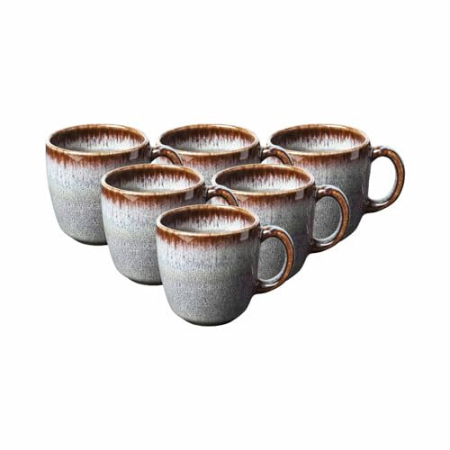 Villeroy & Boch Like. by Lave - Juego de 6 tazas de café (190 ml, con esmalte único, diseño escandinavo, gres), color beige