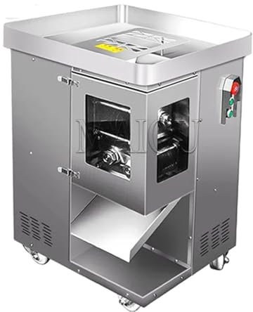 YAOYIYAO Commercial Electric Vertical Automatic Meat Slicer/Shredded Meat Dicing Machine, Stainless Steel Blade & Body, 550W*2 Motor, 220V, 105kg, 550*550*880MM