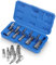 Bixury Douille Torx Male 1/2'', 1/4'', 3/8'', Embout Torx Douille 12 Pans M4 M5 M6 M8 M9 M10 M12 M14 M16 M18, Douille XZN en Acier Chromé au Vanadium, Douille Allen avec Blau Boite pour Stockage