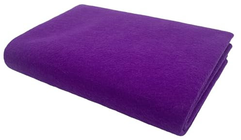 EDGEAM Bastelfilz 100x90cm Filzstoff 1,4mm dick Filz zum Basteln Polyester Felt Fabric für Handarbeit DIY Nähprojekt Patchwork Dekorationen (Violett, 100cm x 90cm)