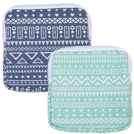 CPJJ 2 Pezzi Porta Assorbenti Da Borsa Ragazza, Borsa Porta Assorbenti Con Cerniera, Borsa Assorbenti, per Deposito Tovagliolo Sanitario, Cosmetici, Moneta, Fazzoletto