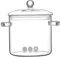 Rouloudun Pentole di Vetro per cuocere sul fornello, Vetro Trasparente a Fuoco Lento 3l Posate per pentole a pentola Top per casseruola da borosilicato Sicuro con Manici integrati