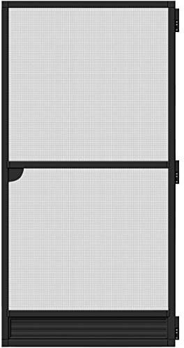 Schellenberg 70061 Fliegengitter Balkontür, Insektenschutz Tür Premium, Aluminium Rahmen, Fiberglas-Gewebe, 100 x 215 cm, Anthrazit