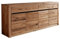 MASSIVMOEBEL24.DE | MONTREUX massives Sideboard - Natur geölt | Zerreiche | 4 Türen - 2 Schubladen | Soft-Close-Technik | 202x45x85 | Kommode Tv-Sideboard Wohnzimmer-Schrank