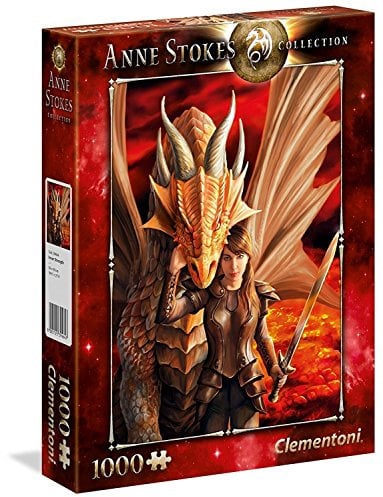 Clementoni 39464 Innere Stärke – Puzzle 1000 Teile, Anne Stokes Collection, herausforderndes Geschicklichkeitsspiel für die ganze Familie, Erwachsenenpuzzle ab 9 Jahren