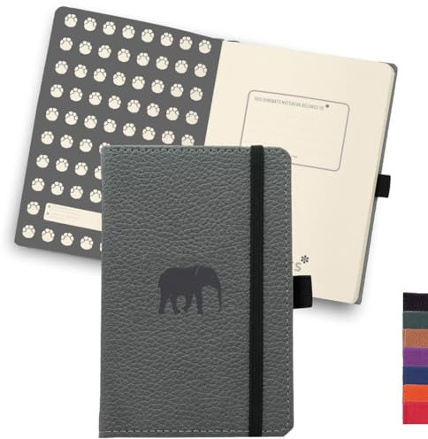 Dingbats* - Taccuino Tascabile Bianche Di Fauna Selvatica - Quaderno A6, Copertina Rigida in Pelle PU - Portapenne, Segnalibro, Chiusura Elastico
