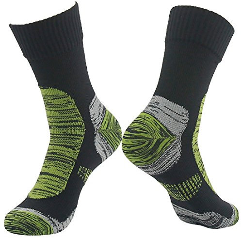 RANDY SUN Wasserdichte Damen-Wandersocken, Herren, Outdoor, Skifahren, Laufen, Radfahren, Camping, Jagd, Golf, Kajakfahren, 3-lagige Konstruktion, atmungsaktiv, winddicht lustige Crew-Socken, klein