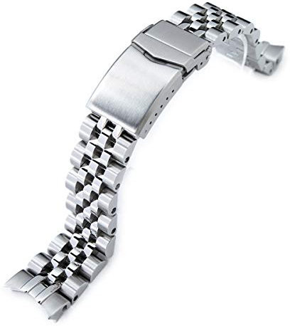 MiLTAT Edelstahl 316L 20mm Angus-J Louis Uhrarmband für Seiko Alpinist SARB017, gebürstet, V-Schliesse - SS201820B064(DE)