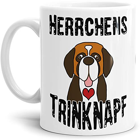 Bernersennen-Tasse mit Spruch Herrchens Trinknapf - Hunde-Besitzer/Züchter/Weiss