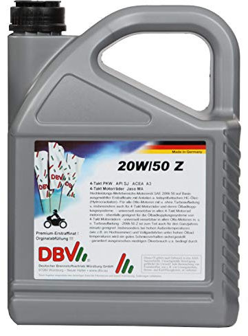 20W-50 Z DBV-Zweirad-Special-Motorenöl JASO MA (4-Takt) 4 x 5-Liter-Kanne