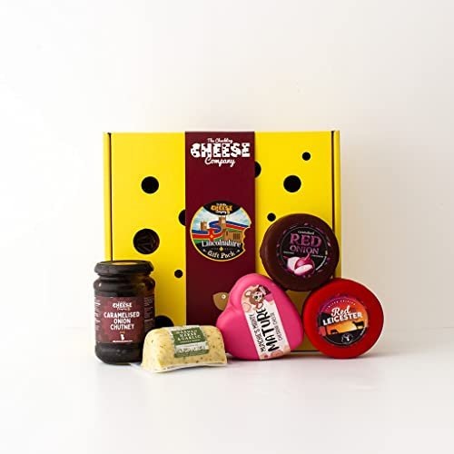 Lincolnshire Cheese Gift Box - The Ultimate Cheese Hamper For Any Lincolnshire Lover. Wonderful Wax Truckles & A Cheddar Cheeses Barrel Plus A Delicious Jar Of Chutney The Chuckling Cheese Company