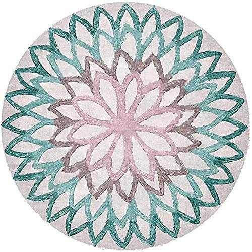 Nicole Knupfer Mandala Runde Teppich Vintage Boho Waschbar Teppich für Wohnzimmer Schlafzimmer Badezimmer Küche Beach Dekor (A2,160 x 160cm)