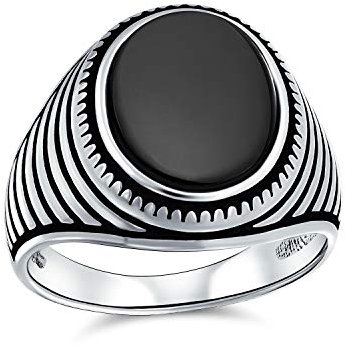 Retro Gerillte Streifen Stil Geätzte Band Schwarz Onyx Quadratische Siegelring Für Männer Schwer .925 Sterling Silber Handgefertigt In Der Türkei