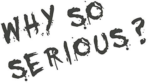 Finest Folia Joker Aufkleber 10x7cm Why so serious Schriftzug Spruch Fahrzeug Dekor Folie für Auto Bus Wohnwagen Kfz Zubehör Autoaufkleber Clown (Anthrazit Metallic, K061 Why so Serious Schrift)