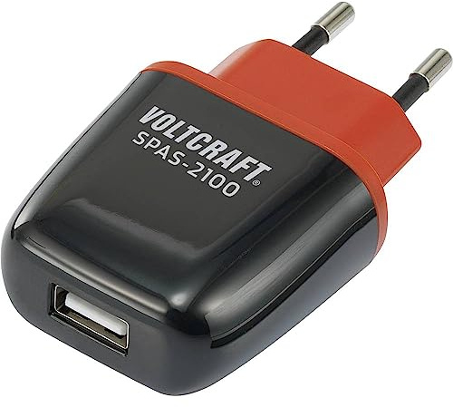VOLTCRAFT SPAS-2100 USB Ladegerät 10.5 W 1x USB-A Schwarz, Rot Innenbereich Auto-Detect
