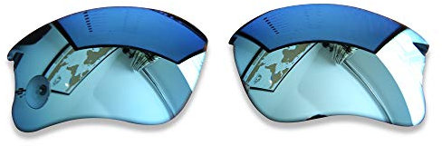 Polarlens Verres polarisés de rechange pour lunettes de soleil Oakley Flak Jacket XLJ - Compatible avec les lunettes de soleil Oakley Flak Jacket XLJ, bleu fumé, taille unique