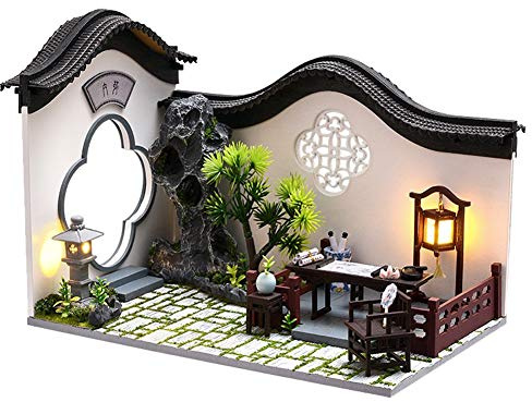 XLZSP Miniature 3d Greenhouse Mini Room Craft Kits DIY Dollhouse with Furniture and Accessories Educational Toys (OH001-A)