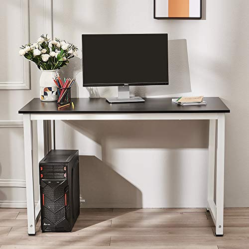 Panana Compact Computer Desk, Simple PC Laptop Office Study Writing Table Workstation Dining Gaming Desk for Home Office Adults Black