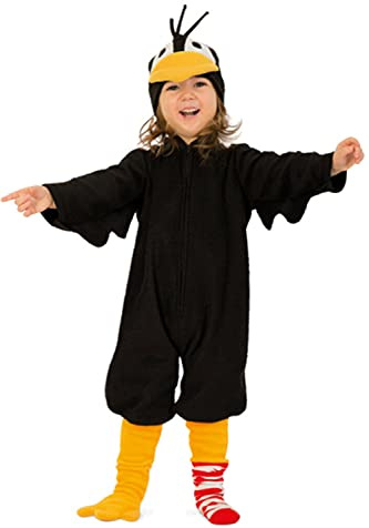 KarnevalsTeufel Rabe Socke Kinderkostüm mit Mütze Vogel Krähe Verkleidung Karneval Fasching