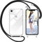 Nupcknn Liquid Silikon Handykette Hülle für iPhone XR Hülle Silikon Necklace(abnehmbar) Hülle mit Kordel zum Umhängen Handy Schutzhülle mit Band (Transparent, 6.1)