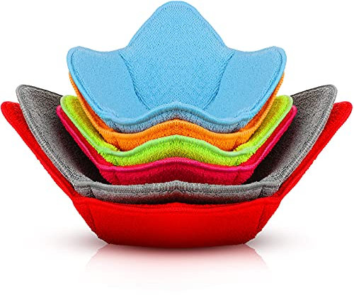 6 Pieces Bowl Cozy Multi Color Microwave Safe Bowl Holders Microwave Plate Holder Hot Bowl Holder to Protect Your Hands from Hot Dishes and Heating Soup