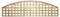 Premier Arch 6x1ft (W: 6ft x H: 1ft) Frameless Rough-Sawn Square Trellis Pressure-Treated Garden Panel with 60-70mm Privacy Squares Fence Topper/Wall Art Width 1828mm x Height: 300mm