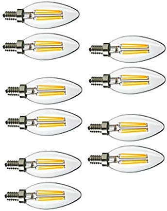 ANTYX E14 LED-Lampe 4W, 3V 100mA 200 mA 280mA 380mA, C35-LED-Kerze-Form 4W ersetzt 40W Halogenlampe, 2700k warmweiß, 350 Lumen, Nicht dimmbar, 10-Pack (Size : 3v 280ma)