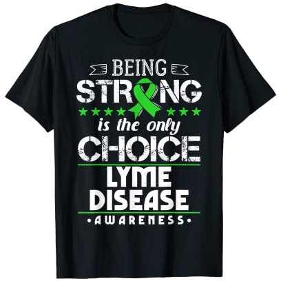 Lyme Borreliosis Awareness Nastro verde lime Maglietta