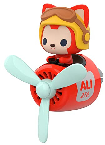 ISAKEN Cartoon Bär Pilot Auto Lufterfrischer, Auto duft Innenraum Automotive Air Outlet Vent Clips Sensemann Auto Diffuser Auto Parfüm Aromatherapie Innenraum Zubehör Totenkopf Deko