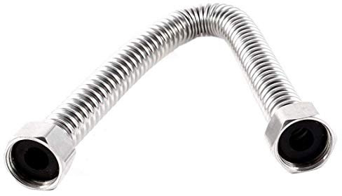 Edelstahl Duschschlauch 19mm Brauseschlauch Brauseschlauch Ersatzduschschlauch Anti-Knickschutz Silber 30cm
