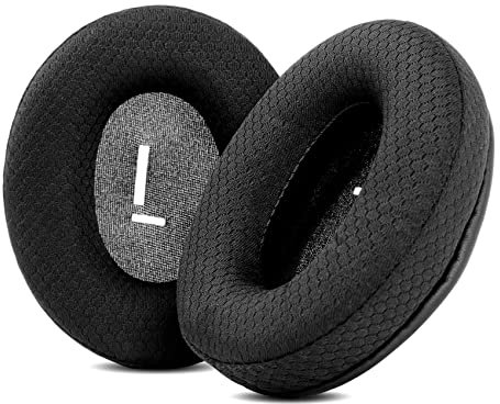 TaiZiChangQin Almohadillas de repuesto compatibles con auriculares Bluedio Revolution de tela, color negro