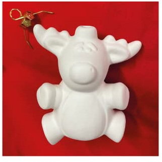 Paint Your Own Pottery Reindeer Hanging Ornament