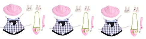 Mipcase 3pcs Guinea Pig Vest Dwarf Hamster Harness Ferret Accessories Guinea Pig Outfits Ferret Costume Clothes for Ferrets Bunny Leash Costumes for Girls Pet Suit Mesh Teacup Dogs Plush