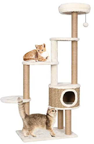 Árbol para Gatos cojín Lujo Poste rascador Hierba Marina, Chusui Rascador Gato, Arbol Rascador para Gatos, Gatos Accesorios, Torre Gatos, Arranhador para Gatos, Casa para Gatos, 148 cm