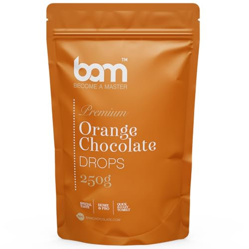BAM Pépites de Chocolat 250 g – Chocolat Blanc avec arôme pour Desserts, Ganaches, Crèmes – Chocolat Pâtissier Raffiné, 250 g