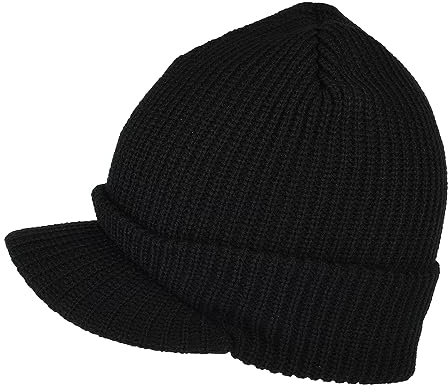 HUF One Star mit Schirm Beanie Mütze - Schwarz - Einheitsgröße