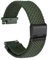 WOCCI 18mm Gewebtes Nylon Uhrenarmband für Damen und Herren, Schnellverschluss, Verstellbare Schwarze Schnalle (Khakigrün)