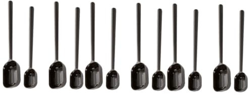 HOMSFOU 12 Pcs Liquid Measuring Cup Liquid Mixing Stick Coffee Spoons Measuring Spoon Tea Spoon Teaspoon Measurement Salt Spoon Spoon Tablespoon Vintage