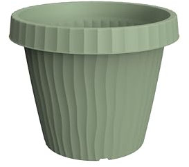 bama Pot De Fleurs Onda en Plastique - Vert Sauge - 45l